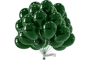 BASTELBÄR BIO Luftballons Grün [50 Stück]• MADE IN EU • Zertifiziert nachhaltige Bio Ballons • 100% Naturlatex • Regional hergestellt, kompostierbar • Dunkelgrüner Luftballon • Luftballons Geburtstag Party uvm