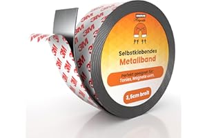 JAWAONLINE JAWA metalowa taśma samoprzylepna – mocna metalowa taśma klejąca 3M – elastyczna metalowa taśma klejąca – możliwość przycięcia taśmy ferro – cienkie paski metalowe – listwa metalowa do magnesów i tonies