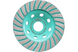 Muela de Copa de Diamante - 115mm Rueda Disco de Lijar Diamantato, Segmentos Turbo Disco para Hormigón Mármol Granito Albañilería LEKOMESH