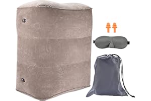 PURAVA Pino Products nadmuchiwana poduszka podróżna na podnóżek, poduszka podróżna dla dzieci, do samolotu, do samolotu, dla małych dzieci, nadmuchiwana poduszka podróżna