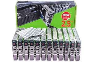 ‎WORKDONE WORKDONE 12er-Pack 2,5 Zoll Laufwerk Caddy - Kompatibel für Dell PowerEdge Servern - T440 T640 R430 T430 R630 T630 R730 R830 R930 T620 R720 Aufkleber - Handbuch - Zusätzliche Schrauben