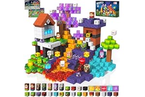 Annexfun Cube Magnétique 150 Pièces - Aventure de Maison Hantée avec Vampires, Zombies & Fantômes - Blocs de Construction Magnétiques pour Enfants dès 6 Ans | Amusement Halloween