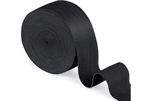 Agoer Elastico Nero 40 mm di larghezza – 10 metri, Elastico da cucire, Nastro elastico per la casa fai da te