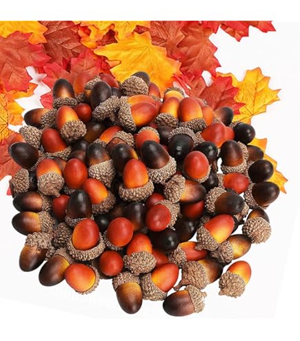 40 Künstliche Kastanien - Deko Nüsse Für Herbst & Tischdekoration