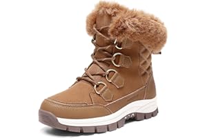 DREAM PAIRS Bottes de Neige pour Femmes Chaudes Bottes de Hiver Confortable avec Tige Imperméable SDSB2305W-E