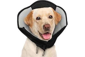 AOFITEE Soft Dog Cone, Adjustable Cone for Dogs After Surgery, Pet Cones for Large Medium Small Dogs, Breathable Pet Recovery Collar Elizabethan Collar for Dog to Prevent Licking Wounds