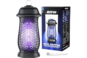 KITMOUS Insektenvernichter Elektrisch, 3000V UV Mückenlampe, IPX4 Wasserdichter Mückenfalle, 365NM Violette Welle Insektenfalle Elektrisch für Garten Camping Innen und Aussen, für Mücken Motten Fliege