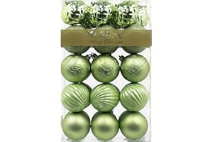 Busybee weihnachtskugeln 30 Stücke 6CM Macarons mintgrün Ornamente für Weihnachtsbaum Hellgrün Christbaumkugeln Weihnachtsdekoration Kugeln