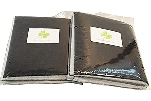 Gluecksshop Lot de 2 filtres à charbon actif, pour hotte aspirante, découpables, universels, 57 x 47 cm, noirs