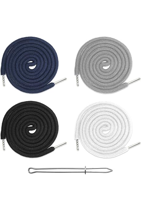 Cordon Coton 130cm Avec Embouts Métal - Gris - Multifonction Pour Hoodies, Sweatpants Et Sacs