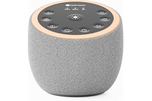 ‎HOTMOON Hotmoon White Noise Machine, Einschlafhilfe Babys Erwachsene mit 40 Klänge, Weißes Rauschen Sound Machine USB mit 8 Farben Nachtlicht, Timer