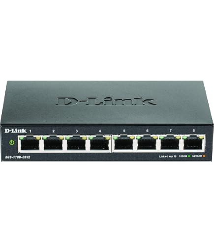 Switch D-Link DGS-1008P 8 Ports Gigabit (4 PoE) Avec Alimentation - Occasion Bon état