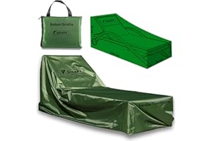 DICAPA Funda Tumbona Jardin (200x75x70cm) Funda Tumbona Exterior Impermeable, Fundas para Tumbonas (Verde) Funda Hamaca Jardin
