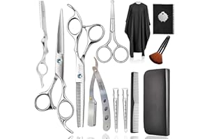 Friseur-Set, Haarscheren-Mischscheren-Set, Fcysy Professionelle Schere zum Haareschneiden, Friseurschere, Haarschneideschere für Frauen, Männer und Kinder