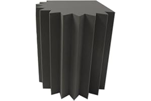 AKUSTIKPUR 1 St. Bass-Trap, Absorberelement, ca. 100cm x 41cm x 41cm , Kantenabsorber bzw. Tiefenabsorber mit Pyramiden Profil , Akustikschaumstoff