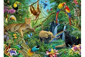 ‎RAVENSBURGER Ravensburger Kinderpuzzle - 12660 Tiere im Dschungel - Tier-Puzzle für Kinder ab 8 Jahren, mit 200 Teilen im XXL-Format