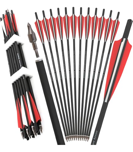 ELONG OUTDOOR 12 x frecce in carbonio da 7,5 pollici, bulloni per ELONG OUTDOOR 12 x frecce in carbonio da 7,5 pollici, bulloni per