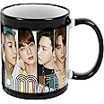 4GiftSake Dynamite Colour Changing Magic Mug Black for BTS Lovers - Korean Band Mug - Heat Sensitive & Color Changing Tea Coffee Mug - Love Music Mug - Gift for BTS Army Fans