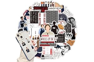 LINGJIONG 50 adesivi per programmi televisivi Criminal Minds, in vinile, impermeabili, per bottiglie d'acqua per laptop, computer, paraurti, cappello duro, toppe graffiti per uomini, donne, bambini,