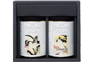 Un Coffret-cadeau de Thé Japonais par CHILL TEA Tokyo - Thé Vert 100% Japonais en Feuilles – Hikari (60g), Midori (80g)