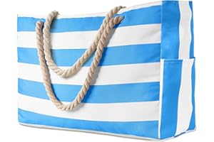 KUOGAS Borsa Mare, Borsa Mare Donna, Borsa Mare Grande, Borsa Grande Impermeabile da Doccia, Borsa da Spiaggia con Zip