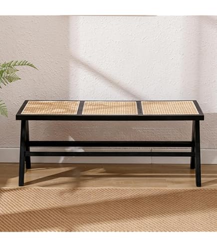 vidaXL Bankje met natuurlijke rand 105 cm massief acaciahout, halbank, eettafelbankje, eettafel bankje, schoenenbank, bankje slaapkamer, hal bankje