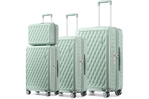Sea choice Kofferset Handgepäck Hartschalenkoffer Eckenschutz 4 Stück Gepäck Set mit Kosmetikkoffer PC+ABS TSA-Schloss Reisekoffer M-L-XL (55cm/65cm/75cm)