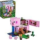 LEGO 21170 Minecraft The Pig House, with Alex, Creeper and 2 Pig Figures, Animal Building Toy, Gift Idea for Boys & Girls age