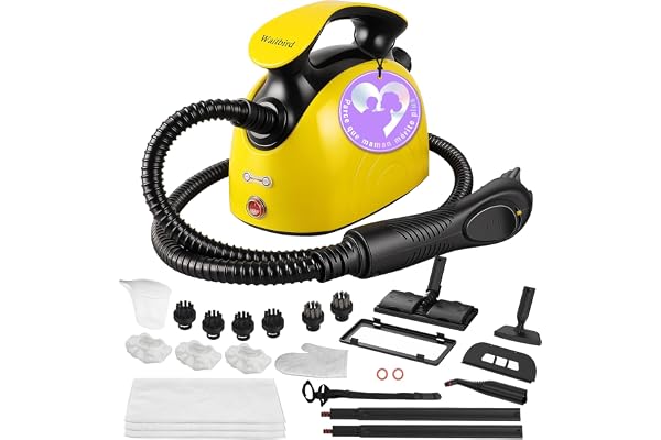 Waitbird Nettoyeur à vapeur,Machine à vapeur domestique, Nettoyeur à vapeur à main avec 21 Accessoires, 248 ° F Haute Température,Adapté aux Sols,Canapés,Décoration Intérieure, Aspirateurs, Filtres