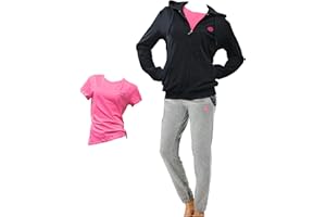 Lotto Tuta Donna Estiva 2 PEZZI + T-SHIRT OMAGGIO - Tuta Donna Completa Cotone 4 Stagioni Rosa