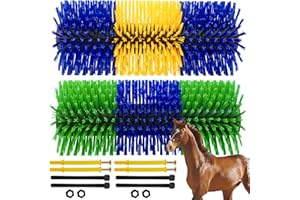 CISSIYOG Kratzbürste Pferde,2 Stück Kratzbürste für Pferd Kuh,Halbrunde Pferde Bürsten,Pferdebürste,Rinderkratzer,Kuhbürste Massagebürste für Rinder Schafe,Andere Nutztiere zum,45cm