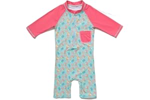 BONVERANO Bañador Bebé Niña Manga 3/4 UV 50 + Bañador Enterizo