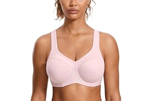 SYROKAN Sujetador Deportivo Alto Impacto con Aros y Forro Ligero para Mujer