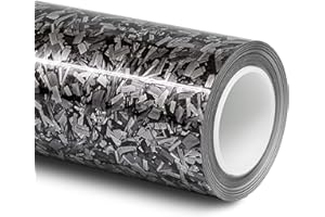 Folindo® 3D Forged Carbon Autofolie Silber Glanz (23,92€/m²) | 100 x 152 cm | Selbstklebende Luftkanal Folie zur Auto Folierung | Blasenfrei