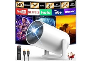 [Apps integrate & 2025 Upgraded] Proiettore Portatile con WiFi 6 Bluetooth 5.4, Yoton Y4PRO Mini Proiettore Supporto 1080P, Auto Keystone, Per Phone/HDMI/USB, Compagno ideale per la casa e i viaggi