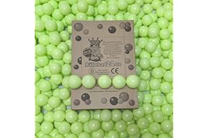 BÄLLEBAD24 100 bolas de plástico ecológico para piscina de pelotas de caña de azúcar renovable, materias primas, 6 cm de diámetro, para guardería y comercio, color verde claro