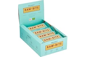 ‎RAWBITE Raw Bite Rohkost Riegel Peanut, 12er Pack (12 x 50 g)