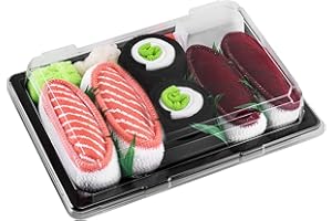 Rainbow Socks - Ragazza Ragazzo Calzini Sushi Tonno Cetriolo Salmone Maki - 3 Paia