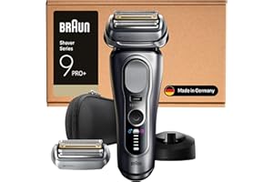 Braun Rasoir Electrique Homme Series 9+ PRO 9617PSI Argent, Etanche, Lames De Précision Ultra-Fines Et Tondeuse Pro Trimmer Pour Bien Raser La Barbe, Coffret Rasage Avec Etui De Voyage