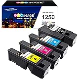 GPC Image 1250C Toner Cartridges Replacement for Dell 1250 1250C 1350cnw 1355cn 1355cnw C1760 C1760nw C1765 C1765nf C1765nfw 
