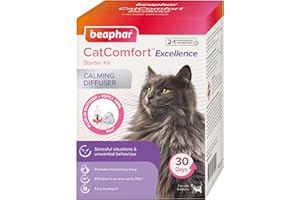 Beaphar - CatComfort Excellence - Calming Diffuser for Cats - Plug-In & Refill - Optimises Feelings of Reassurance & Well-Being - Promotes Harmonious Living - Covers 70m² Area - Lasts Up To 30 Days