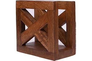 EDHAS Portatovaglioli di carta in legno, dispenser per tavoli, cucina, ufficio, accessori per ristoranti, sala da pranzo, decorazione per la casa (12,7 x 7,6 x 12,7 cm)