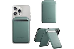 Native Union Portefeuille Stand Active | Magnétique – Porte-Carte MagSafe avec Support pour iPhone Air, 17, 16, 15, 14 - Stocke 4 Cartes – Matériaux Durables & Recyclés (Vert Ardoise)