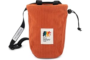 Oso Supply Co - Vintage Corduroy Chalk Bag for Rock Climbing, Bouldering Chalk Bucket with Belt and Zippered Pocket - Perfect Rock Climbing Gear, Equipment for Indoor Gym and Outdoors