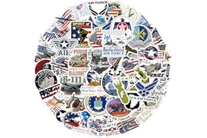 AUCEKO Set di 50 adesivi militari per fan militari, impermeabili, in vinile, per laptop, bambini, auto, moto, skateboard, bagagli, valigie, computer, graffiti decalcomanie