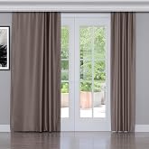 Gauze Fabric Design Blackout Koyu Nohut Rengi Karartma &Ouml;zellikli Fon Perde 150 x 260