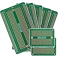 EPLZON Prototype Board Solderable Breadboard Double Sided PCB Circuit Board for Welding Arduino, DIY Electronic Items (5 Pieces + 2 Pieces, Green)
