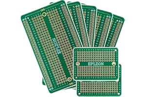 EPLZON Prototype Board Lötbares Breadboard Doppelseitig Leiterplatte PCB Circuit Board zum Schweißen von Arduino, DIY elektronische Artikel(5 Stück + 2 Stück,grün)