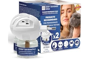BASSICH 2 + 2 Difusor de Feromonas para Gatos + Collar Calmante Gatos Regalo | Relajante Gatos contra Estrés, Ansiedad y Marcaje | Difusor Feromonas para Gatos con Recambios | Petwellness difusor para gatos