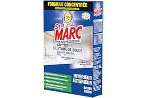 PROVEN ORAPI ST MARC PROFESSIONNEL - Cristaux de soude - Dégraisse les tâches incrustées - Entretient les évacuations - Redonne de l'éclat - 1KG - Fabrication française